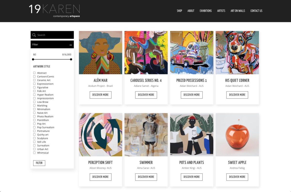19 Karen Artist website design