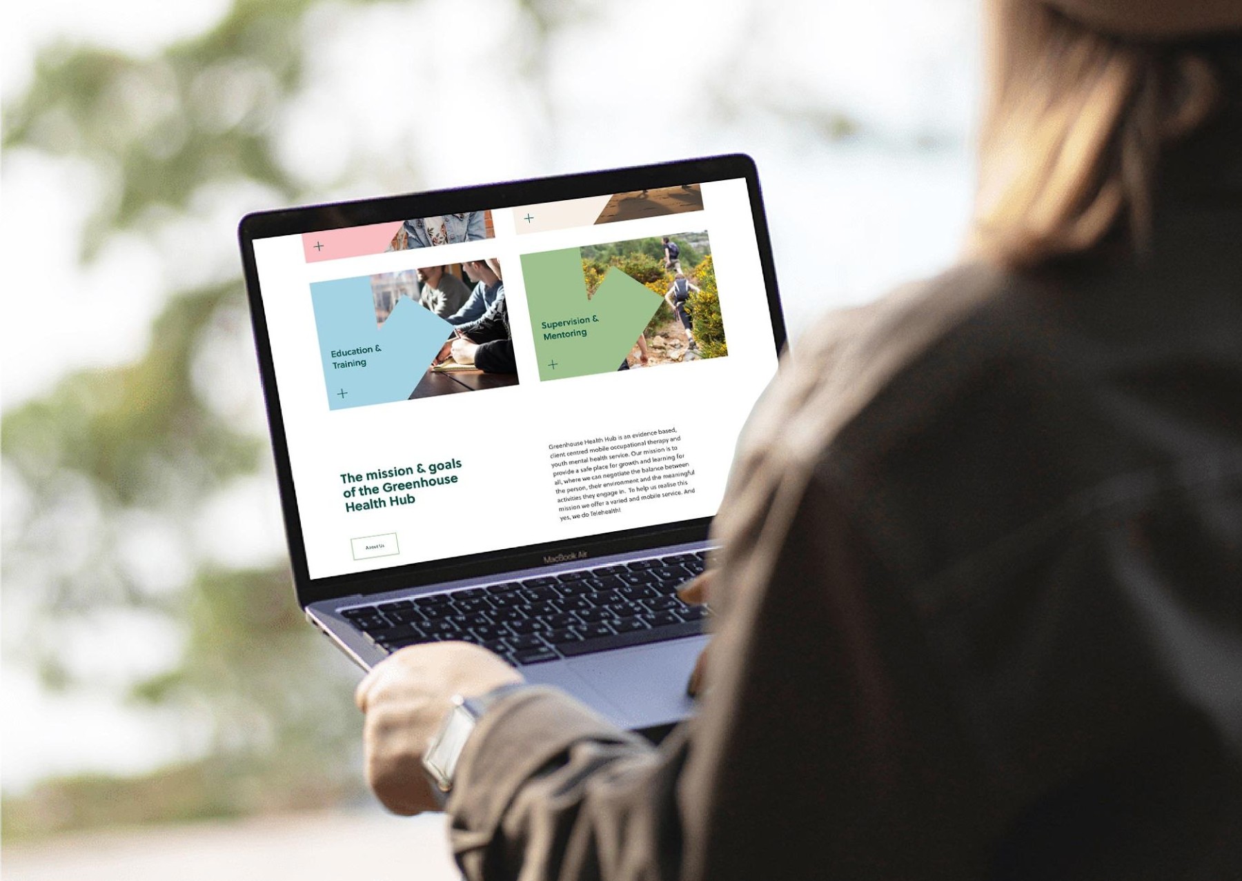 Greenhouse Health Hub website design, screen 8 of 9