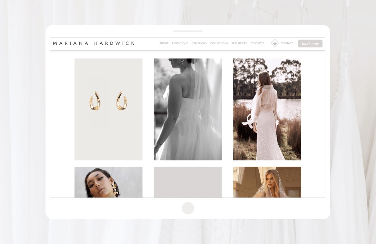 Mariana Hardwick website design, screen 3 of 4
