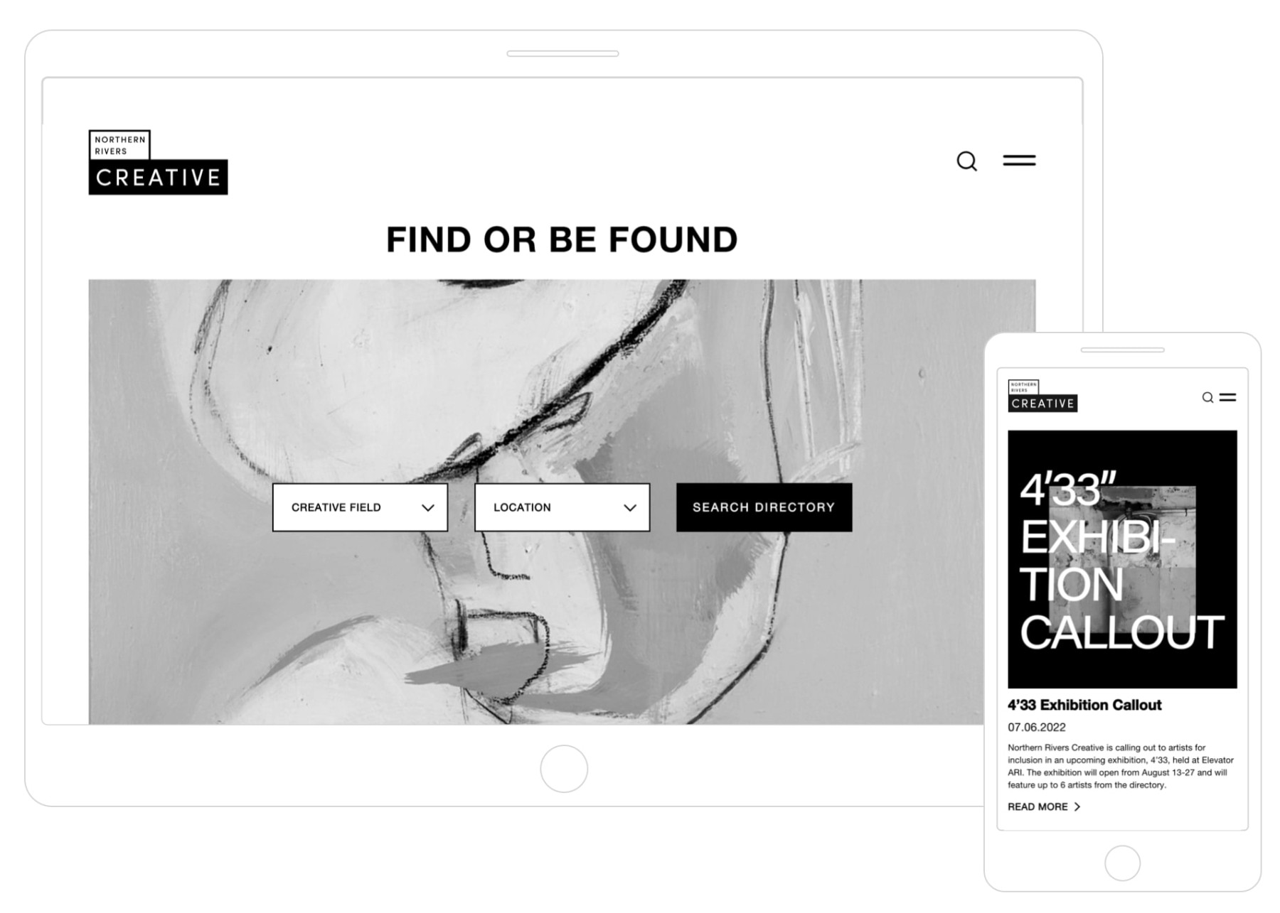 NORTHERN RIVERS CREATIVE website design, screen 3 of 6