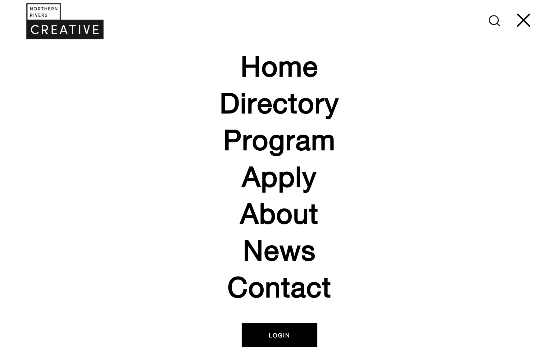 NORTHERN RIVERS CREATIVE website design, screen 4 of 6