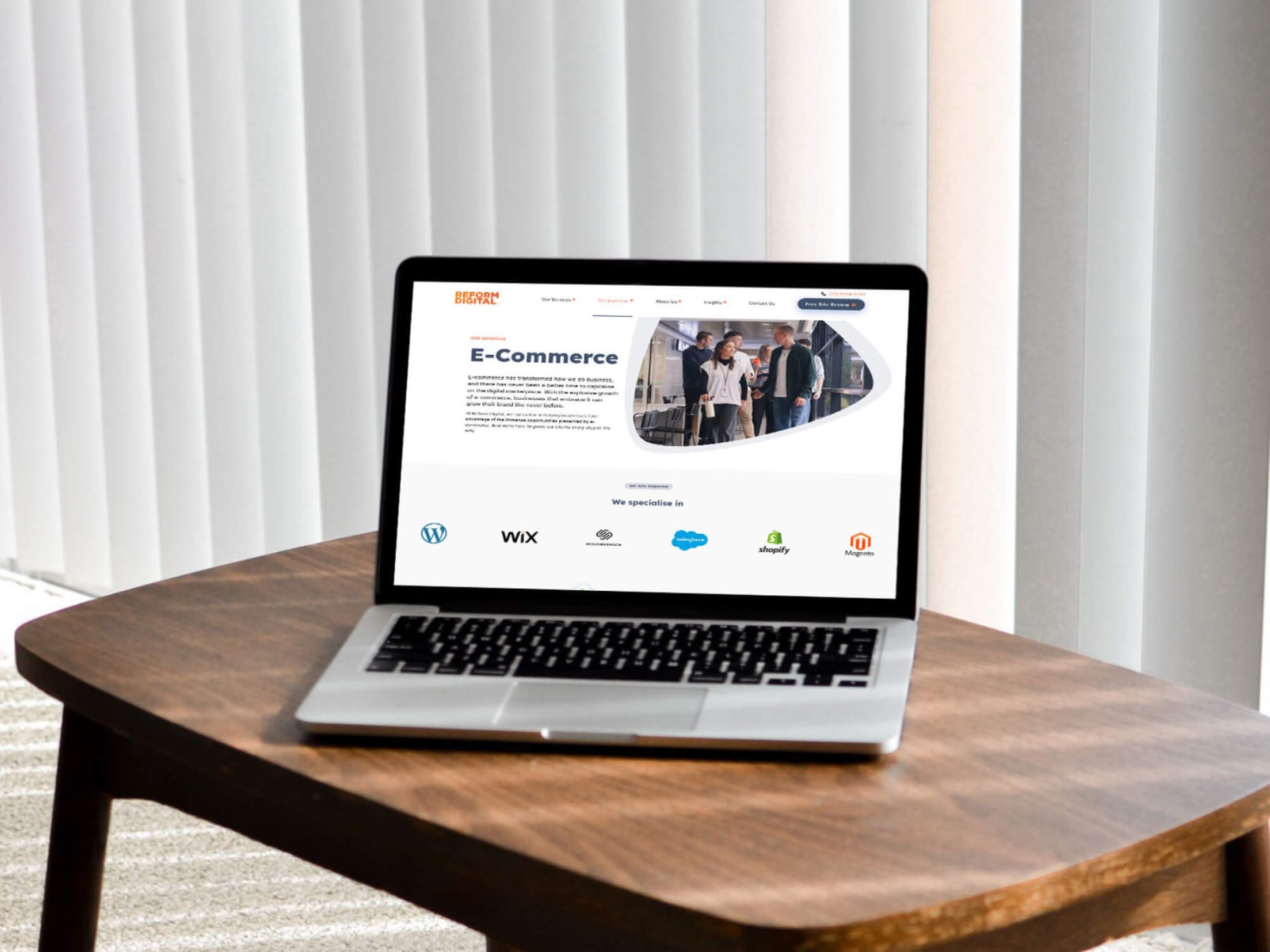 Reform Digital website design, screen 1 of 4