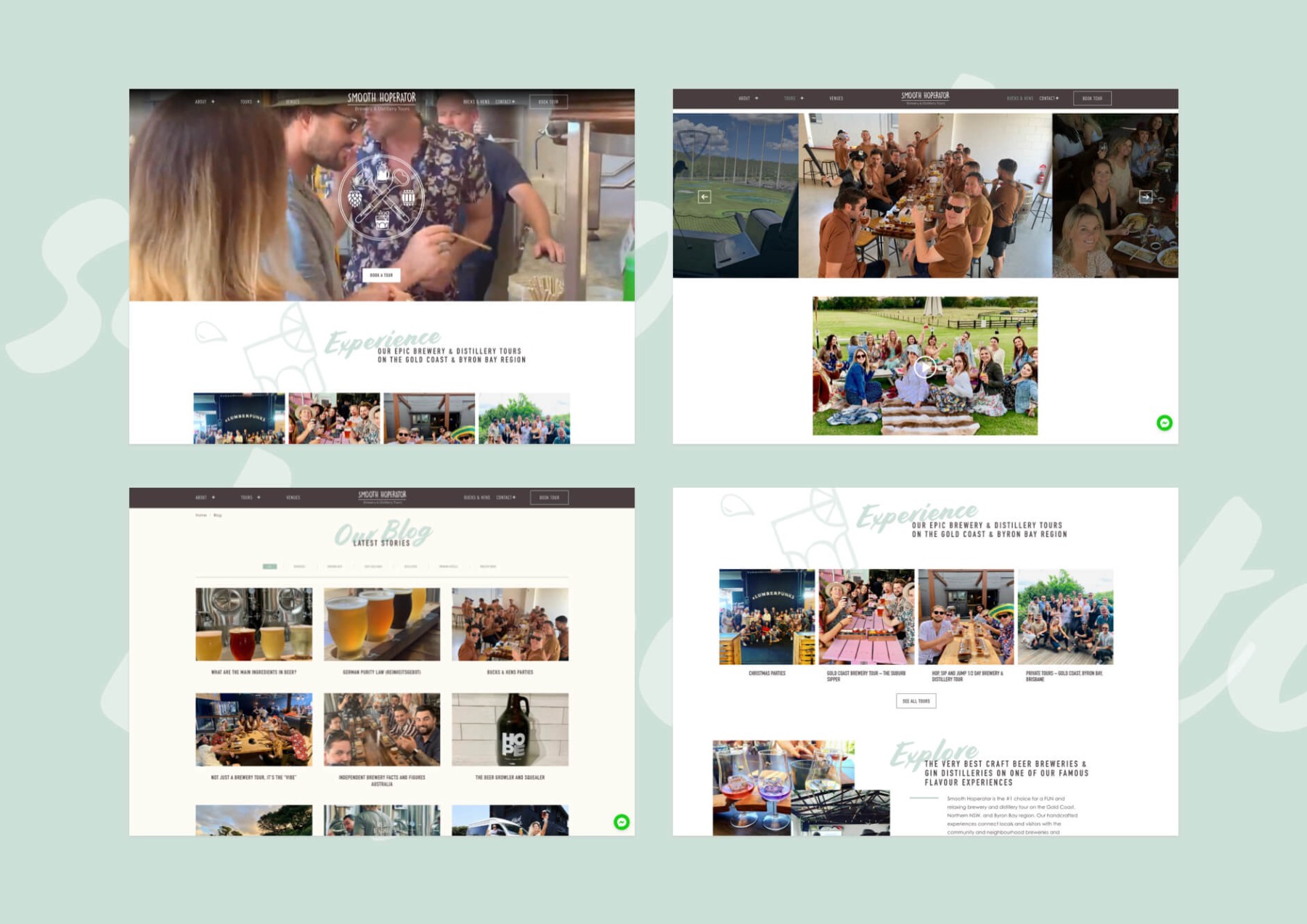 Smooth Hoperator website design, screen 1 of 4