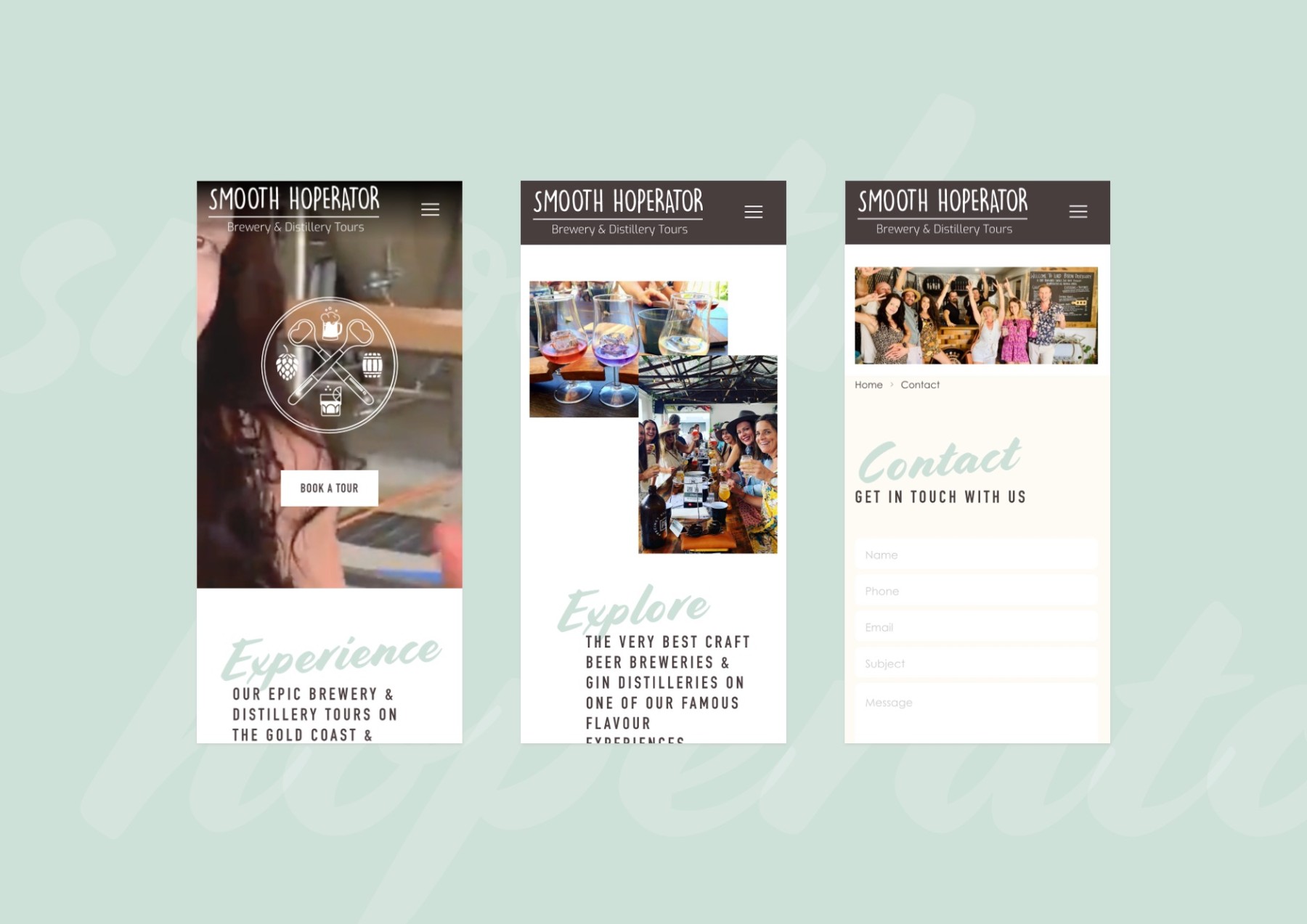 Smooth Hoperator website design, screen 4 of 4