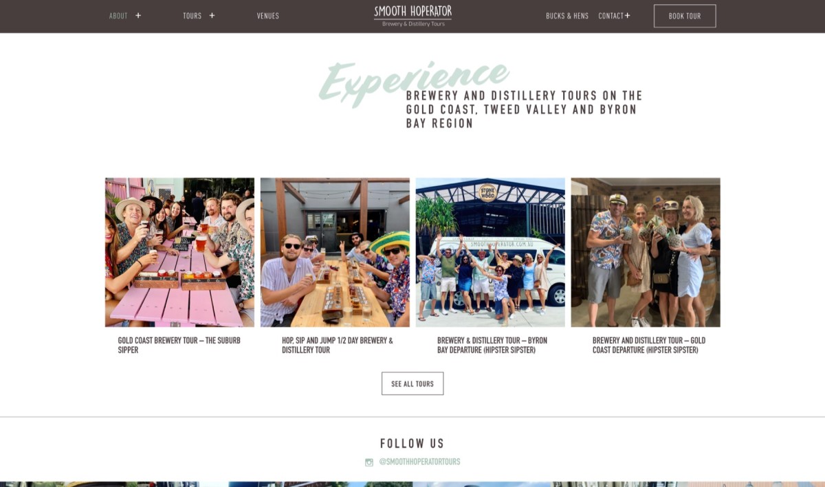 Smooth Hoperator website design, screen 2 of 4