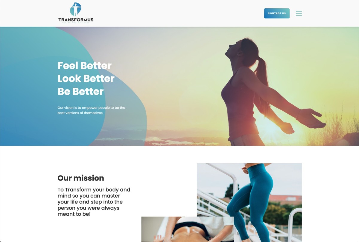 TransformUs website design, screen 5 of 6